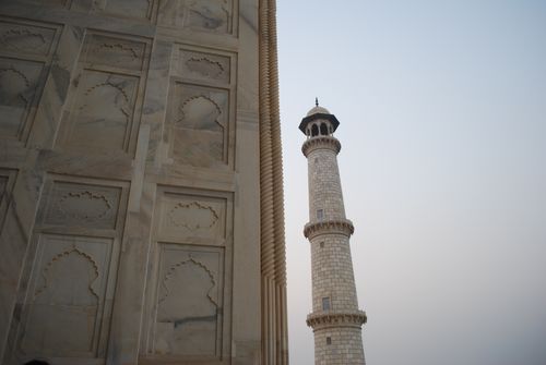 Taj Mahal and Minaret Detail