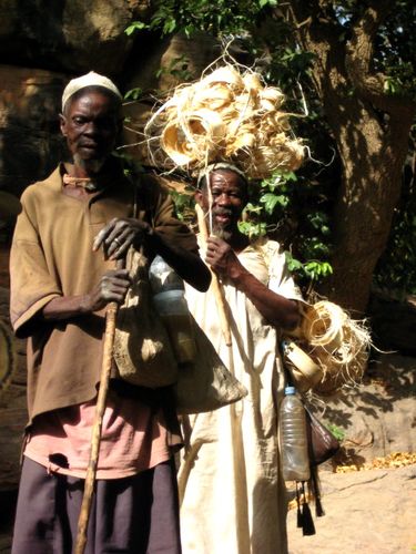 Dogon Men With Millet Beer By Their Side